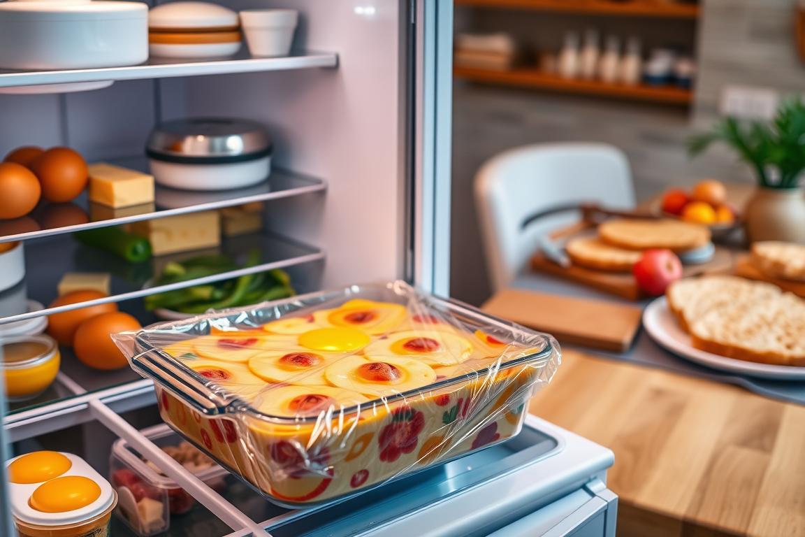 Why do you have to refrigerate breakfast casserole overnight?